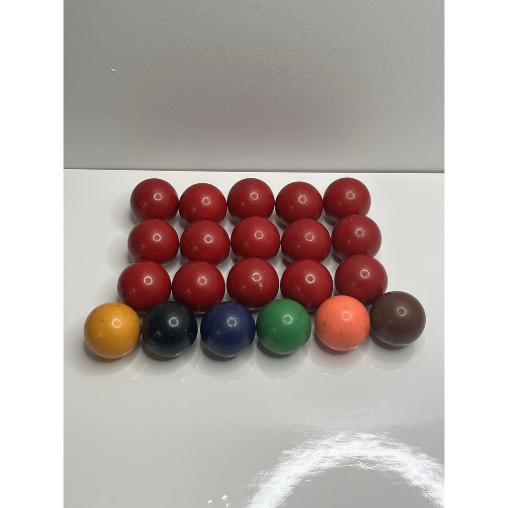 Snooker Ball Set 2 Inch 21 Balls Near‎ Complete Missing Cue Ball Only